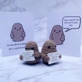 Miniatyrbild 4 av 5: Rolig positiv potatisstickad docka Födelsedagspresent Sovrumsinredning Skrivbord Heminredning - Snngv A