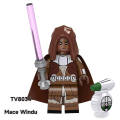 Miniatyrbild 3 av 5: 8 st/ set Star Wars byggstenar Actionfigurer Luke Skywalker Mace Windu Montering Minifigurer Samlarleksaker Fans Barn Presenter null none