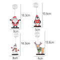 Miniatyrbild 2 av 3: 4 Stuks Leuke Kersttafel Kaart Memo Houder Stand, Foto Clips Houder Bureaustandard För Memo Papier Notitie
