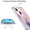 Miniatyrbild 3 av 4: TPU- case med skarvmarmormönster för iPhone 15 Light purple