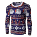 Miniatyrbild 1 av 3: Män Jul Roligt print ful T-shirt Xmas Party Casual Nyhet Långärmade toppar CT291 M