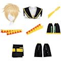 Miniatyrbild 2 av 5: Rin Cosplay Len Cosplay Kostym Miku Cosplay Klänning Uniform Halloween Fest Uniform Full Set 2XL