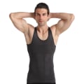 Miniatyrbild 1 av 5: Herr Body Shaping Sweat Bastu Stretch Mage Control Body Underkläder Tight Shapewear Black M