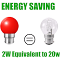 Miniatyrbild 4 av 5: Set med 20 färger LED-lampor B22 bajonettlampor 2w röd, gul, orange null none