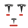 Miniatyrbild 3 av 5: 3xmatt svart T-logotyp Huv Trunk Rattmärke för Tesla Model Y null none