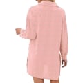 Miniatyrbild 2 av 5: Dam Beach Cover Up Roll-up ärm Button Down Shirts Baddräkt Cover Up