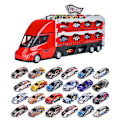 Miniatyrbild 1 av 5: Toddler Lastbilstransportfordon Leksak för 3 år+ pojkar och flickor Red Random 24 alloy car
