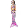 Miniatyrbild 1 av 5: Barn Flickor Mermaid Tail Bikini Set Badkläder Baddräkt Simdräkt Purple 4-5 Years