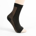 Miniatyrbild 1 av 5: Lugna strumpor Neuropati Kompression Ankel Arch Support Skydd Smärtlindrande strumpor Black Yellow S M