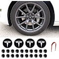 Miniatyrbild 3 av 6: Tesla Model 3 YSX Center Cap Hjul Cap Kit Lugg Mutter Cover Silver Matt (4 Nav Center Cap + 20 Lug Mutter Cover) Tesla Tillbehör silver