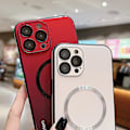Miniatyrbild 3 av 5: Case kompatibelt med Iphone 15 Pro Max, Gradient Color Glas Cover med linsskydd, kompatibelt med Magsafe Red For iPhone 15 Pro Max