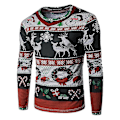 Miniatyrbild 1 av 3: Män Jul Roligt print ful T-shirt Xmas Party Casual Nyhet Långärmade toppar CT289 M