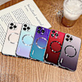 Miniatyrbild 2 av 5: Case kompatibelt med Iphone 15 Pro Max, Gradient Color Glas Cover med linsskydd, kompatibelt med Magsafe Red For iPhone 15 Pro Max