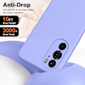 Miniatyrbild 4 av 5: För Motorola Edge X30/30 Pro (Motorola Edge+ (2022)) Gummerat cover med fiberfoder 2,2 mm T Blue