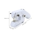 Miniatyrbild 3 av 5: Automatisk handhållen symaskin, mini bärbar symaskin sladdlös symaskin för vuxen D White none