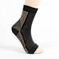 Miniatyrbild 1 av 2: Lugna strumpor Neuropati Kompression Ankel Arch Support Skydd Smärtlindrande strumpor Black Yellow S M