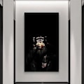 Miniatyrbild 3 av 5: Graffiti Söt 3 Wise Monkey Canvas Målning Färgglad printed affisch och Pri