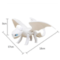 Miniatyrbild 4 av 4: Train Dragon 3 Dold Värld Tandlös Nattdocka Pvc Svart Vit Drake Actionfigur Modell Leksak Pojkar Leksak Present White