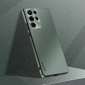 Miniatyrbild 1 av 3: Metall Aluminiumlegering Skal Kompatibel Samsung Galaxy S23 Ultra/ S23+/ S23 Matt Stöttålig Hård Stötfångare Green for S23 Ultra