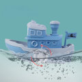 Miniatyrbild 2 av 3: Baby Söt tecknad skepp Båt Urverk Leksak Upprullningsleksak Barn Vattenleksaker Simning Strandspel För barn Presenter Pojkar Leksaker C 1pc pink United Kingdom