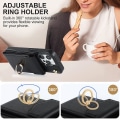 Miniatyrbild 4 av 4: Kompatibel med Iphone 12/14- case Plånbok med korthållare, Rfid-blockerande läder Skyddande dubbla knappar Stötsäkert cover red iPhone 12