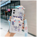 Miniatyrbild 1 av 5: Sanrio Cinnamoroll 3d case för Iphone 14 13 12 11 Pro Max X Xr Xs 7 8 Plus Söt hundbandsbygel Cartoon Cover Lanyard Mirror and Rope For iPhone 13Pro Max
