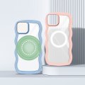 Miniatyrbild 1 av 3: Magsafe- case kompatibelt med Iphone 15 Pro Max, Clear Wave Curved Design Soft Tpu + hård ram Stötsäkert cover för kvinnor White For iPhone 15 Pro Max-15 Ultra
