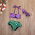 Miniatyrbild 1 av 2: Toddler Baby Flickor Barn Sjöjungfru Bikini Set Sommar Beach Badkläder Baddräkt Baddräkt Bikini Kostym 0 to 3 Months