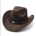 Western Cowboyhatt Filthatt Brun