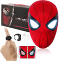 Spider-Man 1:1 fjernstyret elastisk maske med bevægelige øjne til cosplay