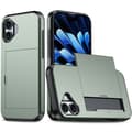SKALO iPhone 16 Armor Case Card Holder - Green Green