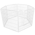 Miniatyrbillede 3 af 4: Modulært hundegård - Springos® - 6 dele - Foldbar - 184 cm x 94 cm - Hvid metal Vit
