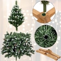 Miniatyrbillede 3 af 4: Kunstig juletræ - SPRINGOS - 180 cm - PVC - Kunstig sne - Klassisk Grön