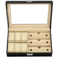 Miniatyrbillede 2 af 4: Etui - SPRINGOS - Sort - 6 urrum - 3 brillerum - Chic Svart