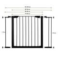 Miniatyrbillede 2 af 4: SPRINGOS® Baby Sikkerhedslåge - Trapper, Døre 75-103 cm - Metal - Sort Svart