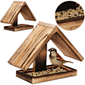 Miniatyrbillede 3 af 4: Springos® vejrbestandigt fuglefoderhus 31 x 13 x 22,5 cm kastanj