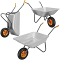 Miniatyrbillede 4 af 4: Trillebørbelastning 120 kg - SPRINGOS - Basismodel - Oppustelig hjul - Galvaniseret stål Pengar