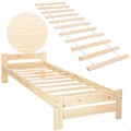 Miniatyrbillede 3 af 6: Lit simple - Springos - 90 x 200 cm - Massivt træ - Integreret sengegavl - Lamelbund Naturlig