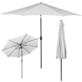 Miniatyrbillede 1 af 6: Springos® Haveparasol med hældningsfunktion og svendestangssystem 300 x 245 cm ljusgrått
