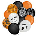 Miniatyrbillede 3 af 4: Halloween Dekorationssæt - SPRINGOS - 14 Balloner - Latex - Multifarvet - Skræmmende Flerfärgad