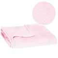 Pikkukuva 1 / 4: Peittona - SPRINGOS - Zikzak - 160 x 200 cm - Pastellivärinen vaaleanpunainen - 100% polyesteri pastell rosa