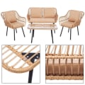 Miniatyrbillede 2 af 4: Springos® Havemøbelsæt 2 stole, sofa, bord. Beige