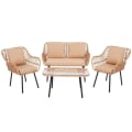 Miniatyrbillede 1 af 4: Springos® Havemøbelsæt 2 stole, sofa, bord. Beige