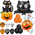 Miniatyrbillede 2 af 4: Halloween Dekorationssæt - SPRINGOS - 14 Balloner - Latex - Multifarvet - Skræmmende Flerfärgad