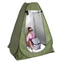 Miniatyrbillede 1 af 4: SPRINGOS® Beach Omklædningsrum Multifunktionelt telt 120 x 120 x 190 cm Strandbruser med pop-up bæretaske nyans av grönt