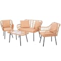 Miniatyrbillede 3 af 4: Springos® Havemøbelsæt 2 stole, sofa, bord. Beige
