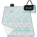 Miniatyrbild 1 av 4: SPRINGOS® vikbar och bärbar picknickfilt - Flamingos - 200 x 200 cm - Vattentät mångfärgad