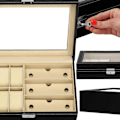 Miniatyrbild 4 av 4: Fodral - SPRINGOS - Svart - 6 klockfack - 3 glasögonfack - Chic Svart