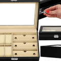 Miniatyrbillede 4 af 4: Etui - SPRINGOS - Sort - 6 urrum - 3 brillerum - Chic Svart