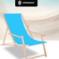 Miniatyrbillede 4 af 4: Chaise longue - SPRINGOS - Liggestol til haven - Bøg - Sammenklappelig - Armlæn Blå
